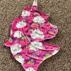 Pink Unicorn Rainbow Pop Fidget Toy for Kids